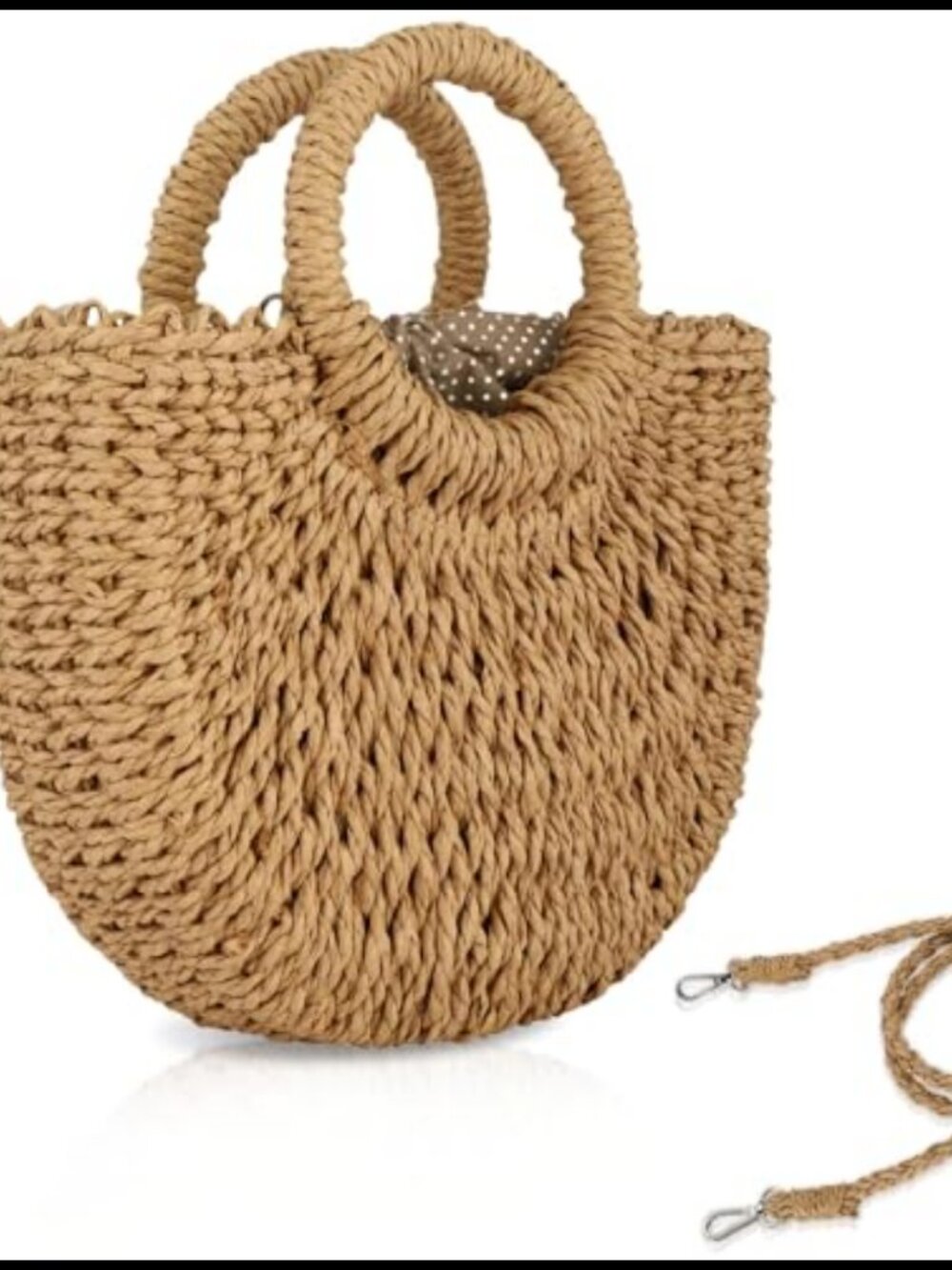 Handwoven Straw Crossbody Hobo Bag Beach Purse Shoulder Handbag